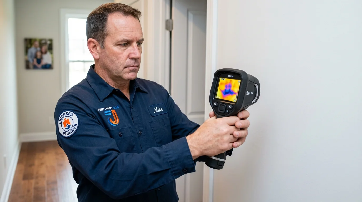 Thermal imaging leak detection by Johns Plumbing LLC in Sagamore